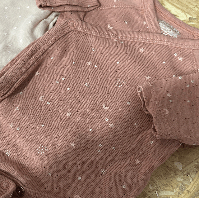 Lot de 2 bodys ML, rose, Kiabi