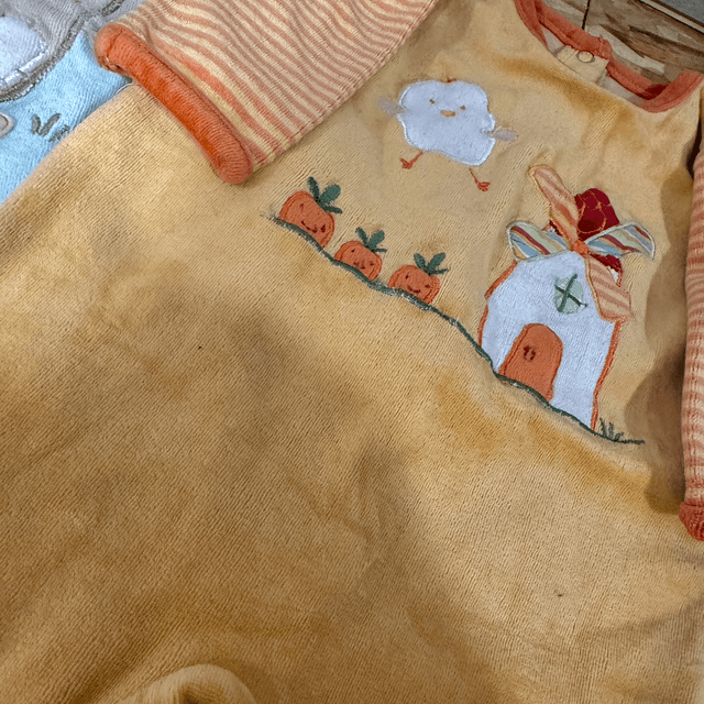 Lot de 2 pyjamas, velours, Kitchoun