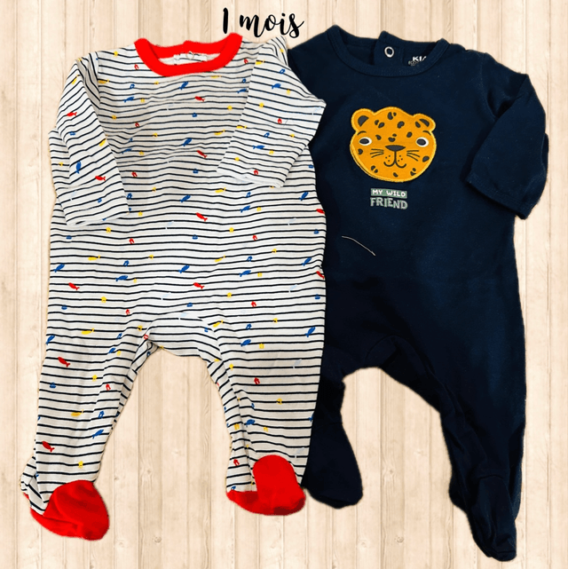 Lot de 2 pyjamas, coton 