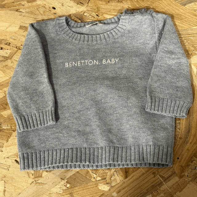 Pull, gris, Benetton
