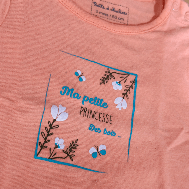 Teeshirt, corail, Boîte à malices 
