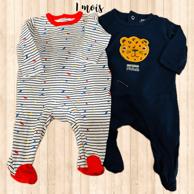 Lot de 2 pyjamas, coton 
