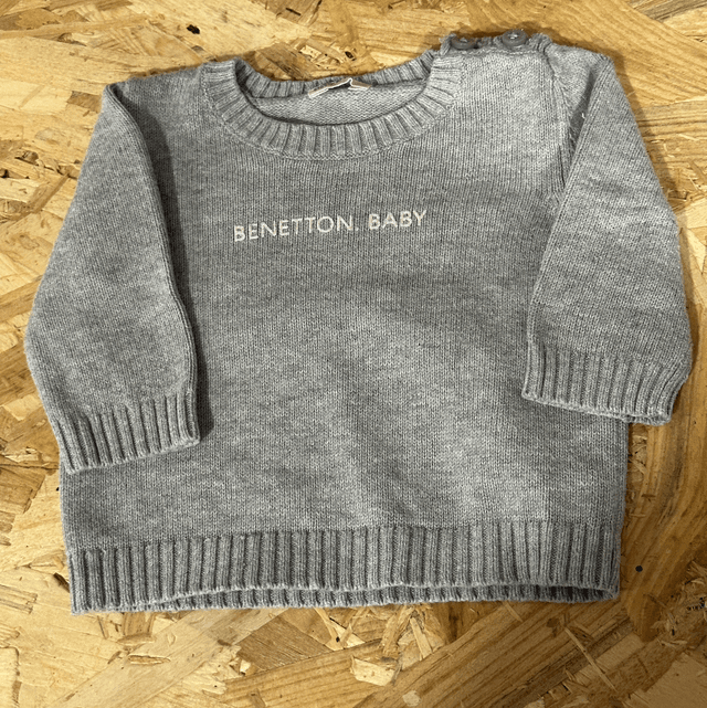 Pull, gris, Benetton