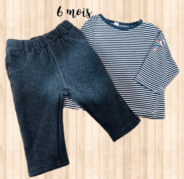 Ensemble jogging, teeshirt ML, kiabi 